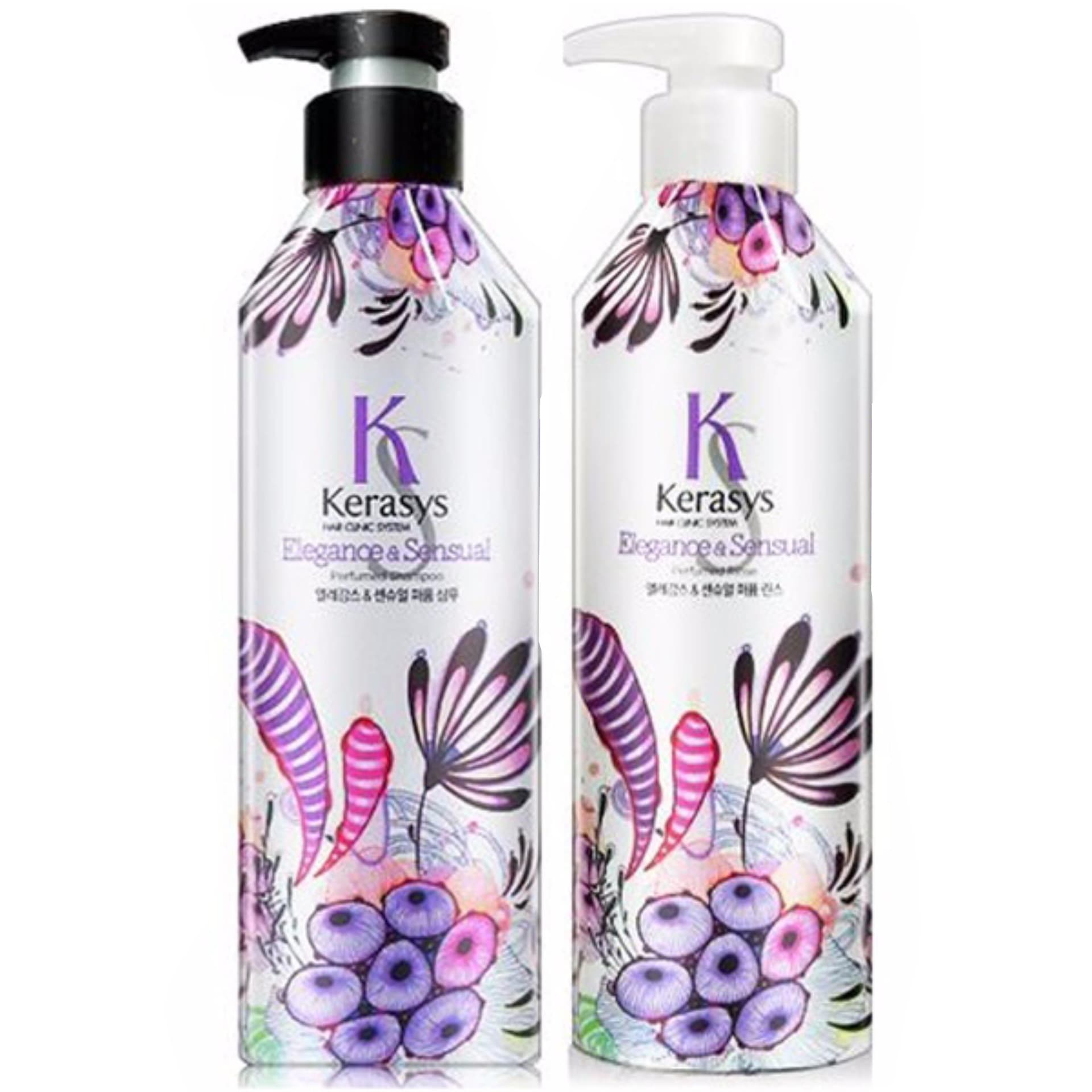 Dầu Gội/Xả Nước Hoa Tinh Chất Violet Và Xạ Hương Elegance & Sesual Hàn Quốc 600ml