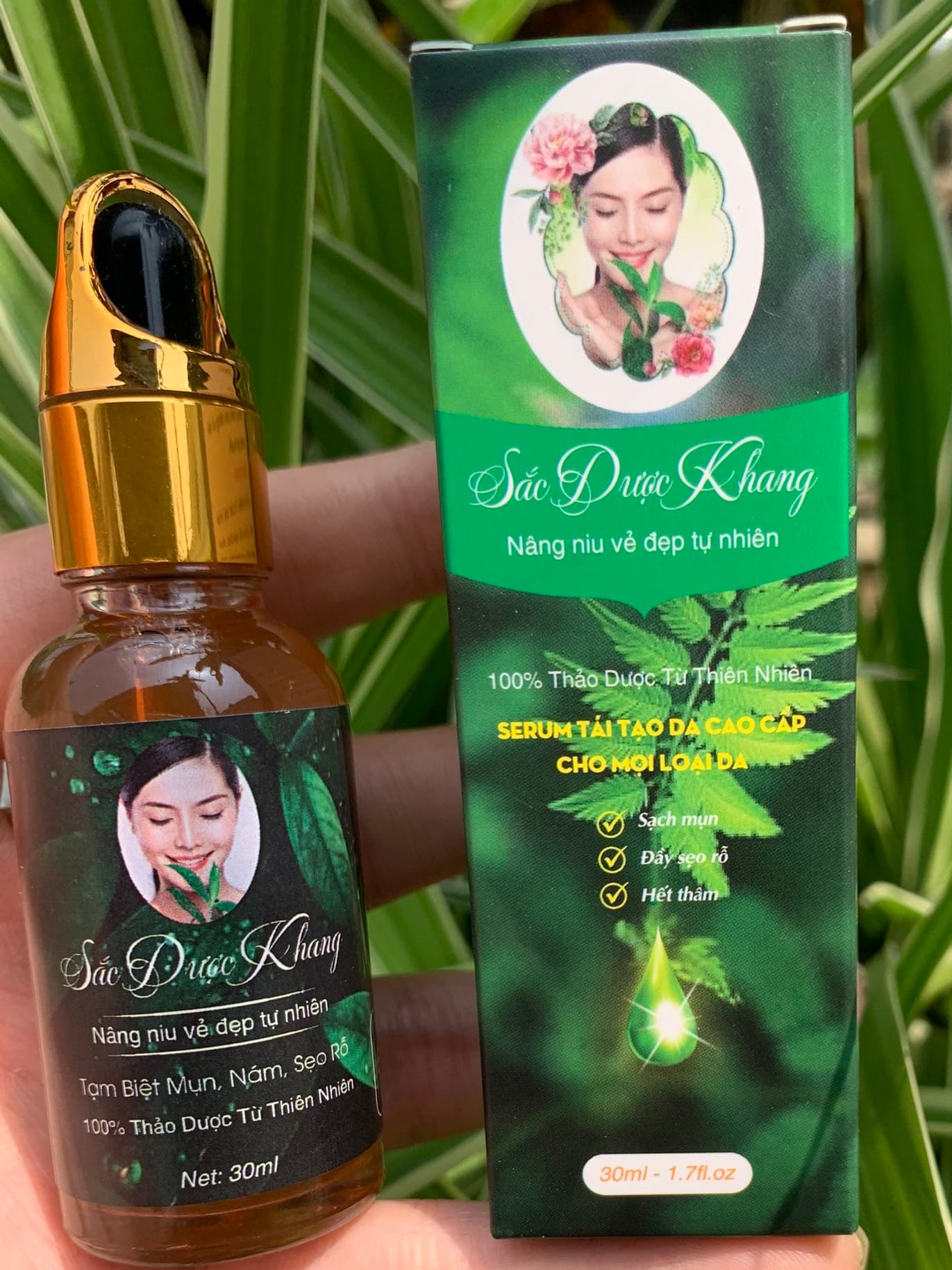 Thuốc Trị Mụn Thâm Sẹo Rỗ Hiệu Quả - Sắc Dược Khang Serum Tái Tạo Da 30ml