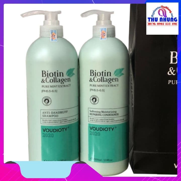 BỘ DẦU GỘI XẢ NGĂN GÀU BIOTIN XANH DƯƠNG - BIOTIN COLLAGEN ANTI DANDRUFF 1000ML