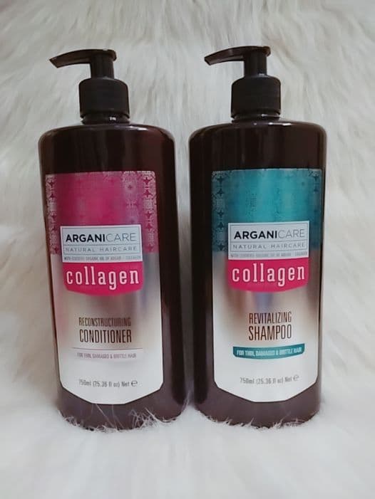 Bộ dầu gội xả ARGANICARE COLLAGEN CHO TÓC CHẮC KHỎE & LÀM DẦY TÓC DÀNH CHO TÓC MỎNG HƯ TỔN & KHÔ GIÒN