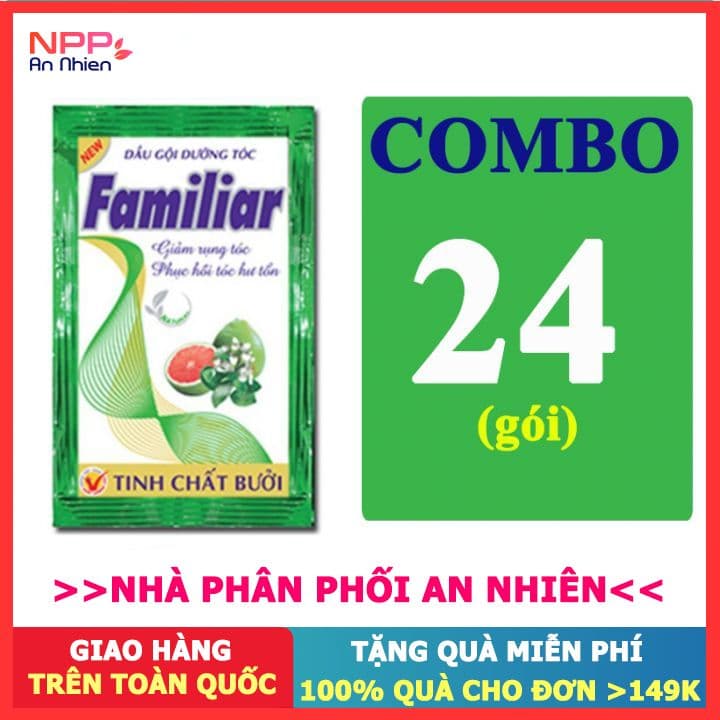 Combo 24 gói dầu Gội Familiar Tinh Chất Bưởi 5ml- NPP AN NHIÊN