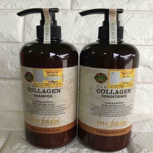 bộ dầu gội xả Collagen Argan Mefaso