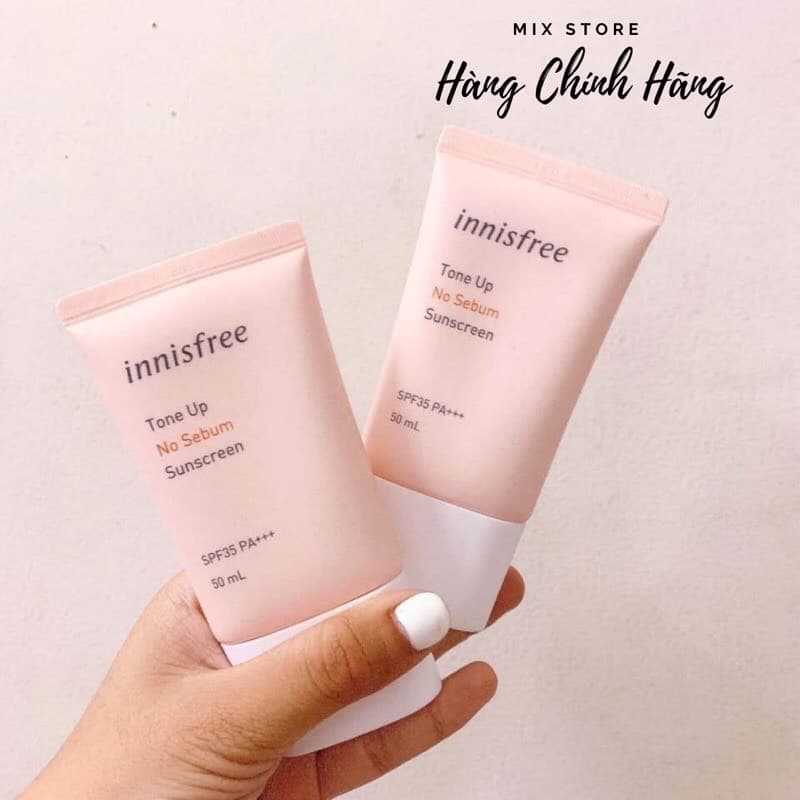 Kem chống nắng nâng tone kiềm dầu Innisfree Tone Up No Sebum Sunscreen SPF50+ 50ml