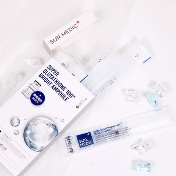 Serum dưỡng trắng Sur.Medic Super Glutathione 100 Bright Ampoule. chuẩn Hàn