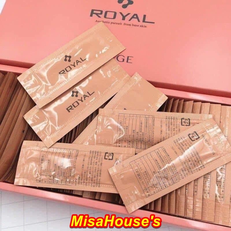 Serum nhau thai cừu ( Combo 90 Gói ) dưỡng da ngừa mụn giảm nám sẹo thâm rỗ tàn nhang ROYAL-Dòng kem ngăn ngừa mụn thâm sẹo rỗ