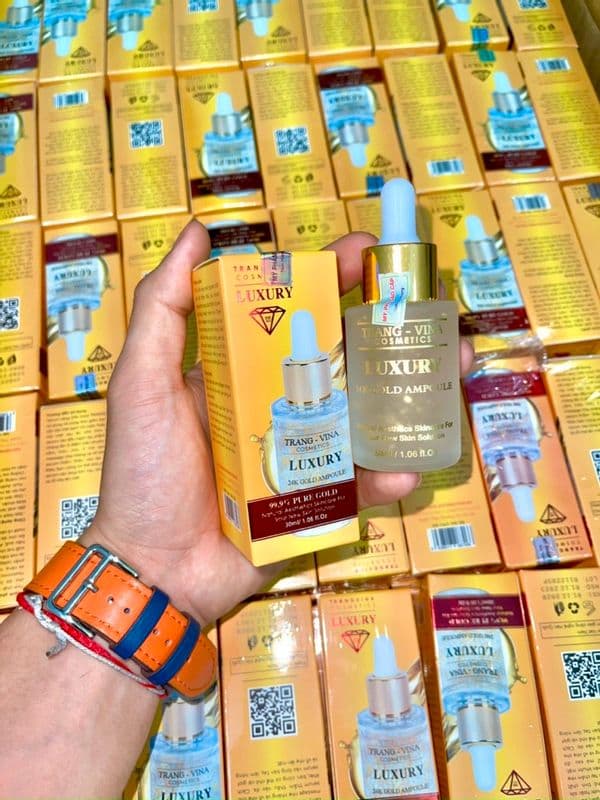 Serum Trang Vina Luxury 24k Gold Ampoule Trắng Mịn Da Chống Lão Hóa 30ml