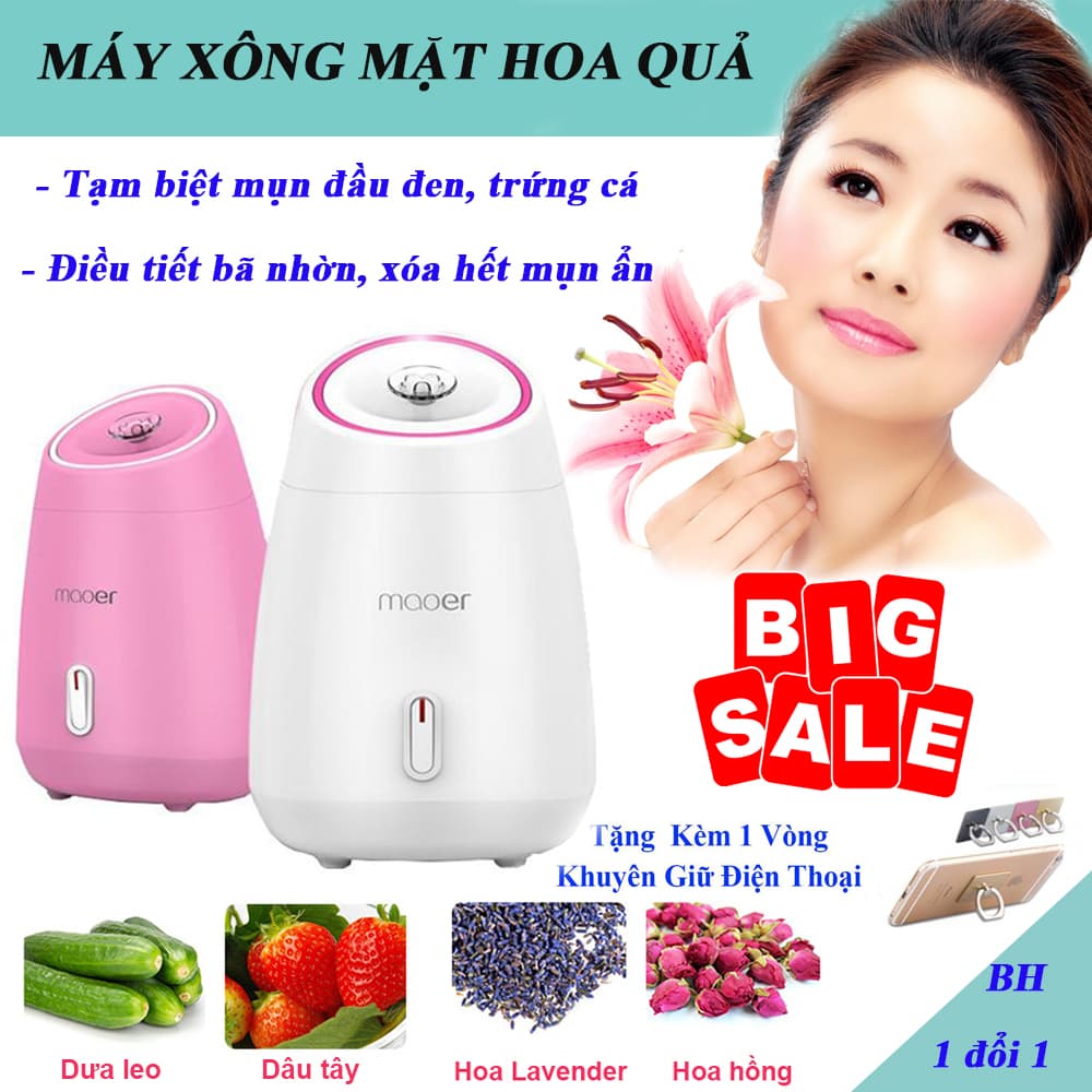 Máy Chăm Sóc Da Mặt Máy Xông Mặt Máy Xông Hơi Maoer.Giúp Làm Sạch Da Ngăn Ngừa Mụn Da Trắng Mịn Đẹp Tự Nhiên - MUA NGAY TẶNG MÓC DÁN ĐT !
