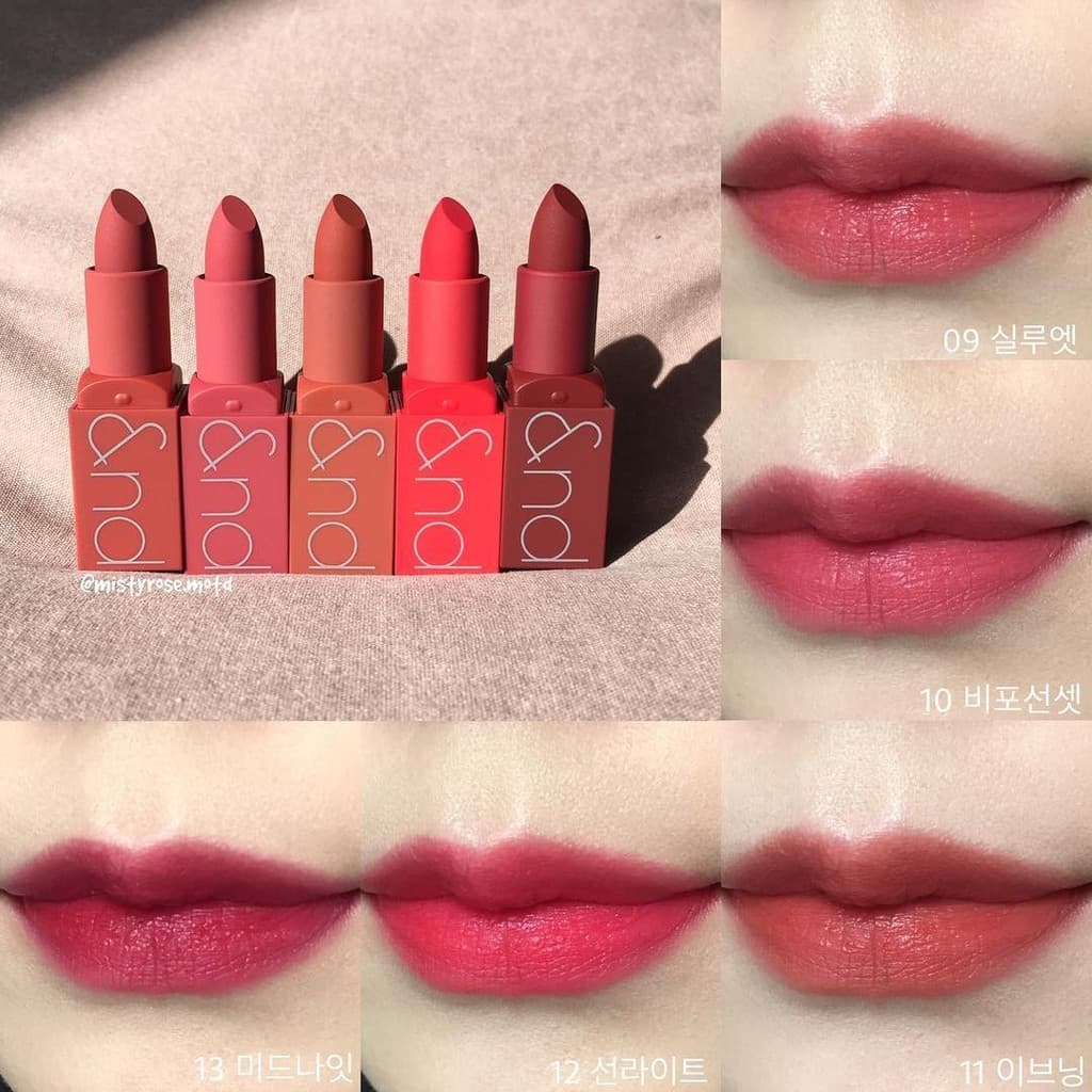 Son Lì Siêu Nhẹ Môi Romand Zero Gram Matte Lipstick | Son thỏi lì Romand New Zero Matte Lipstick 3g